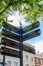 Touristic indication sign in The Hague, the Netherlands