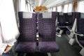 Touristic passenger train interior Royalty Free Stock Photo