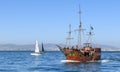 Touristic pirate boat on the waterfront of Cape Town on South Africa