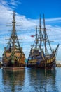 Touristic pirate ships Royalty Free Stock Photo