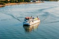 Touristic Pleasure Boat Near Harbour Of Helsinki, Finland Royalty Free Stock Photo