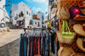 Touristic shops in the historical centre of Peniscola, Castellon, Spain, a famous medieval hilltop town, which is also a