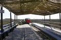 Touristic train to Praia do Barril Beach in Tavira