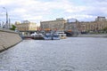 Touristic waterbus stop in Moscow