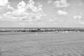 Touristic yachts floating near green island at Key West, Florida Royalty Free Stock Photo