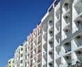 Touristical facades with blue sky Royalty Free Stock Photo