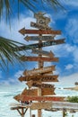 Touristical and ornamental signs, Hersonissos, Crete, Greece Royalty Free Stock Photo