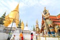 Touristm in WatPraKaew public landmark Thai Temple