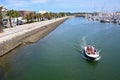 View along the river, Lagos, Portugal. Royalty Free Stock Photo