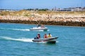 Boats on the river, Lagos, Portugal. Royalty Free Stock Photo