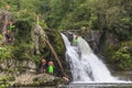 Tourists at the Abrams Falls Royalty Free Stock Photo