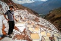 Tourists admiring the Salinas Salt Mine Royalty Free Stock Photo