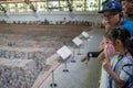 Tourists admiring Terracota Army