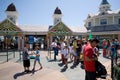 Tourists in amusement park Discoveryland, China