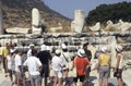 Tourists ancient ruins