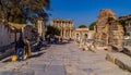 Tourists at the ancient site of Ephesus, Selcuk, Turkey