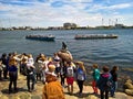 Tourists around the Little Mermaid