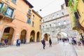 Tourists Around Porta Borsari in Verona City