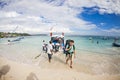 Tourists arrive in Beautiful Island Nusa Lembongan, Bali, Indonesia