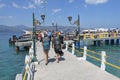 Tourists arriving departing to Gili Islands Bali Indonesia Royalty Free Stock Photo