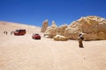 Tourists in the Atacama desert, Chile