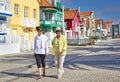 Tourists in Aveiro, Portugal Royalty Free Stock Photo