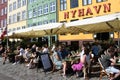 Tourists are back to Denmark and view of Nyhavn canal