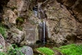 Tourists at Barranco del Infierno waterfall Royalty Free Stock Photo