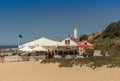 Tourists on the beach of Matalascanas, Andalusia, Spain