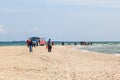 Tourists on the Beach at Skagen Royalty Free Stock Photo