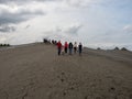 Tourists at Berca Mud Volcanoes, Romania