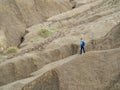 Tourists at Berca Mud Volcanoes, Romania