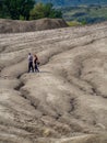 Tourists at Berca Mud Volcanoes, Romania