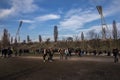 Tourists beside Berlin Wall, Berliner Mauer