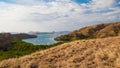 Boats heading away from Rinca island Royalty Free Stock Photo