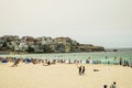 Tourists at the Bondi Beach in Sydney, Australia Royalty Free Stock Photo