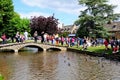 Tourists on bridge, Bourton on the Water.