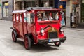 Tourists in a bus in Bratislava, Slovakia