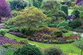 Tourists at Butchart Gardens near Victoria Canada Royalty Free Stock Photo