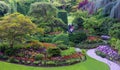 Tourists at Butchart Gardens near Victoria Canada Royalty Free Stock Photo