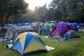 Tourists camping in Khaoyai National Park