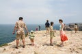 Tourists on Cape St. Vincent near Sagres town