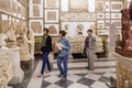 Tourists in Capitoline Museums in Palazzo Nuovo