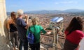 Tourists on the cathedral dome in Florence, Italy Royalty Free Stock Photo