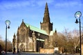 Tourists in Cathedral Square in front of St Mungo's Cathedral