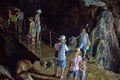 Tourists in the cave Royalty Free Stock Photo