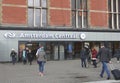 Tourists at the Central Railway Station,Amsterdam, Netherlands