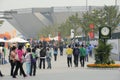 Tourists at China Open Tennis game