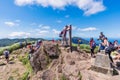 Tourists at Cising peak in Yangmingshan national park