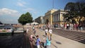 Tourists and citizens near the Admiralty